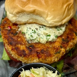 Salmon Patty Sandwich