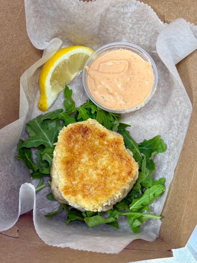 Crab Cake Appetizer.