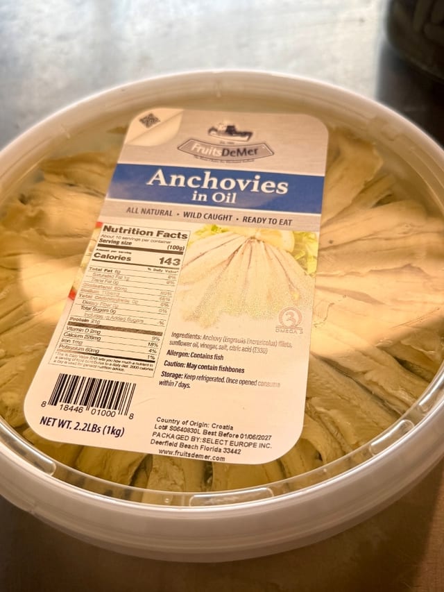 White Anchovies.